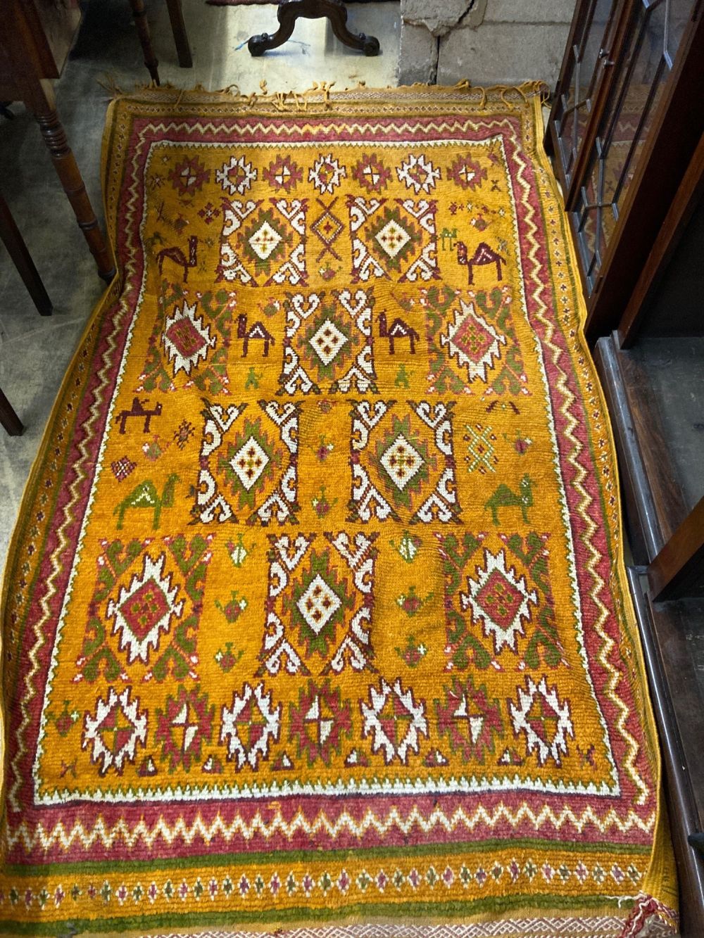 A Kelim and other rugs, largest 240 x 140cm (4)